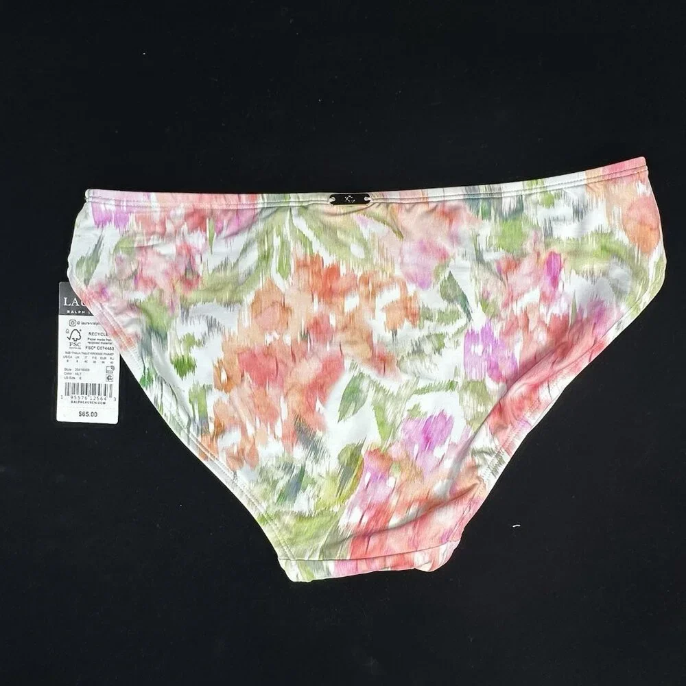 Lauren Ralph Lauren Womens Size 6 Pastel Floral Bikini Bottom Tropical Swimwear